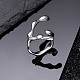 SHEGRACE Rhodium Plated 925 Sterling Silver Cuff Rings JR837A-4