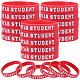 Word Star Student Silicone Cord Bracelet Wristband BJEW-WH0018-49A-1