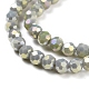 Brins de perles de verre électrolytiques à facettes (32 facettes) rondes plaquées arc-en-ciel EGLA-J130-FR16-2