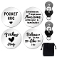 Globleland 1 Set Encouragement Theme Flat Round Double-Sided Engraved Stainless Steel Commemorative Decision Maker Coin AJEW-GL0001-61C-1