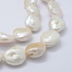 Hebras de perlas keshi de perlas barrocas naturales PEAR-K004-23-3