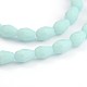 Brins de perles de verre en forme de larme à facettes EGLA-J060-03-1