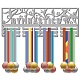 CREATCABIN Gymnastics Medal Hanger Display Medal Holder Rack Sports Metal Hanging Athlete Awards Iron Wall Mount Decor over 60 Medals for Competition Ribbon Lanyard Medals Medalist Silver 15.7x5.9Inch ODIS-WH0023-072-1