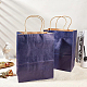 Benecreat 30 pcs sacs-cadeaux en papier kraft bleu foncé sacs de transport avec poignées torsadées pour projets d'artisanat CARB-BC0001-09-5