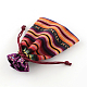 Этнический стиль упаковки ткани мешочки шнурок сумки ABAG-R006-10x14-01E-2