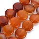 Chapelets de perles rouges en agate naturelle G-S359-348-1