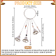 Décoration pendentif cloche de sorcière en fer HJEW-AB00528-2