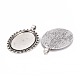Тибетский стиль сплава сеттинги кабошон большой кулон TIBE-I025-02AS-3