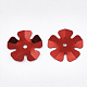 装飾アクセサリー  ポリ塩化ビニールのプラスチック製のスパンコール/スパンコールビーズ  花  ファイヤーブリック  13.5~14x13.5~14x0.6mm  穴：1.4mm  約10000個/500g PVC-S033-08C-2