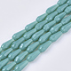 Opaque Solid Color Glass Beads Strands X-GLAA-T009-001G-1