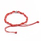 Bracelets de perles tressées coréennes réglables en cordon de polyester ciré unisexe BJEW-JB04669-03-3