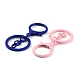 Spray Painted Alloy Keychain Lobster Clasps PALLOY-K004-03-3