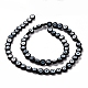 Chapelets de perles rondes de chalumeau manuelles de mauvais œil LAMP-L058-6mm-18-3