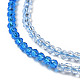 2 brins de perles de verre transparent de couleurs&nbsp;GLAA-G093-01G-3