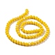 Electroplate Opaque Solid Color Glass Beads Strands EGLA-A034-P4mm-L02-2