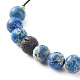 Ensemble de bracelets de perles tressées en jaspe impérial naturel (teint) pour fille femme BJEW-JB06866-01-8
