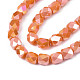 Electroplate Glass Beads Strands EGLA-N002-13-A17-3