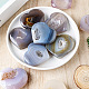 Piedras de amor de corazón de ágata drusa natural G-PW0004-09-2