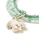4pcs 4 perles de verre de style ensemble de bracelets multi-brins à 4 couches BJEW-JB09034-4