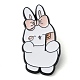 Эмалированные булавки с мультяшным кемпинговым кроликом JEWB-Q036-01G-1