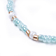Bracelets de perles tressées en fil de nylon ajustable BJEW-JB04377-04-2