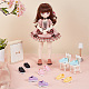 Olycraft 6 Pairs 6 Colors Plastic Doll Shoes AJEW-OC0004-40-4