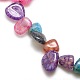 Natural Nuggets Crackle Agate Beads Strands G-P032-06-2