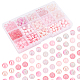 Pandahall Elite 450 Stück 8 mm rosa Perlen-Kit für die DIY-Schmuckherstellung DIY-PH0003-98-1