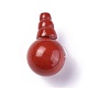 Jaspe rojo natural de los abalorios gurú 3 agujero G-L517-01E-1