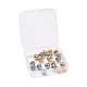 20 pièces 2 couleurs perles en filigrane de laiton KK-PH0002-52-6