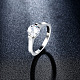 Impressionante design in acciaio al titanio anelli di fidanzamento zirconi RJEW-BB15757-5