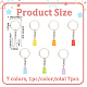 CRASPIRE 7Pcs 7 Colors Candy Color Transparent Bear Resin Pendant Keychain KEYC-CP0001-17-2
