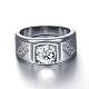 Men's Classic Brass Cubic Zirconia Wide Band Finger Rings RJEW-BB06362-8P-3