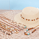Ahadermaker 6 piezas 6 estilos cinturones de sombrero de concha FIND-GA0003-19-5