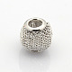 Iron Cube Rondelle European Beads OPDL-M002-01P-1