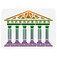 Fingerinspire трафарет для греческого храма 11.7x8.3 дюйм многоразовый трафарет для древней архитектуры выдалбливаемые 6 каменные колонны трафарет для рисования зданий шаблон для поделок для рисования на ткани DIY-WH0396-0080-1
