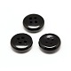 Natural Black Agate Buttons G-J203-03-13mm-1
