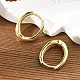 Латунные английском замке Серьги-кольца EJEW-C502-11G-2