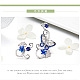 Brass Stud Earrings EJEW-FF0011-07-6