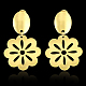 Sakura Brass Dangle Stud Earrings EJEW-BB37489-2