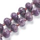 Натуральный лепидолит / пурпурный слюдяный камень бисер пряди G-B016-04-1