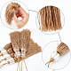 GORGECRAFT 8PCS Large Tassel Key Colorful Handmade Silky Floss Tiny Craft Tassels with Transparent Cube Beads for DIY Craft Accessory Home Decoration(Tan) AJEW-GF0004-66B-4