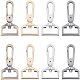 PandaHall 8pcs Colors 0.4 Inch Alloy Swivel Trigger Lobster Claw Clasps 360°Swivel Trigger Snap Hooks for Key Chain Key Rings Lanyard Jewelry Finding Making Handbag Chain Buckles Bag Belting Connector PALLOY-PH0001-04-1