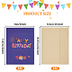 Прямоугольное слово с днем рождения всплывающая бумажная поздравительная открытка DIY-WH0430-050-2