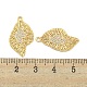 Подвески из латуни с микропаве и прозрачным кубическим циркониемn KK-S386-29G-3