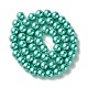 Hebras redondas de perlas de vidrio teñido ecológico HY-A008-8mm-RB073-2