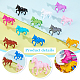 Pandahall 48pcs Opaque Acrylic Pendants 12 Colors Little Horse Animal Resin Charms Horsemanship Pendants Colorful Craft Beads for DIY Keychains Bracelet Necklace Jewelry Making TACR-PH0001-47-4