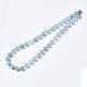 Colliers de perles aigue-marine naturelle NJEW-S404-19-4