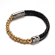 304 Stainless Steel Beaded Bracelets BJEW-E273-04-2