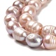 Hebras de perlas de agua dulce cultivadas naturales PEAR-E016-107-3